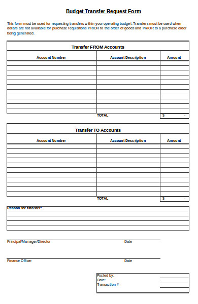 Free 12 Transfer Request Forms In Pdf Ms Word Excel 5249
