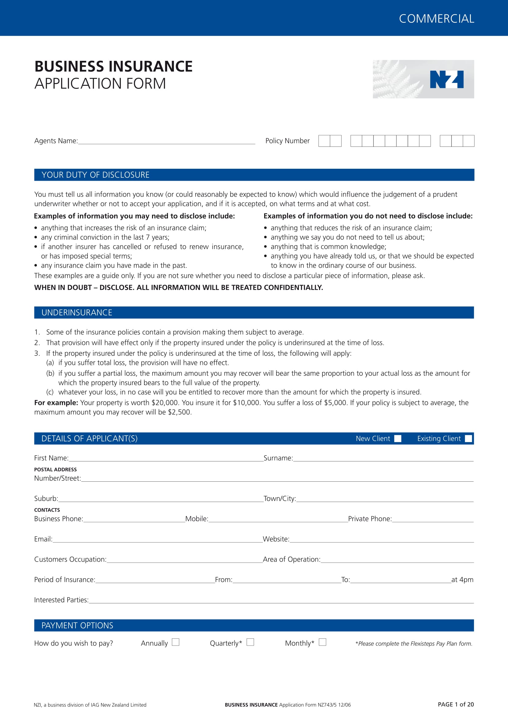 business insurance application form 01