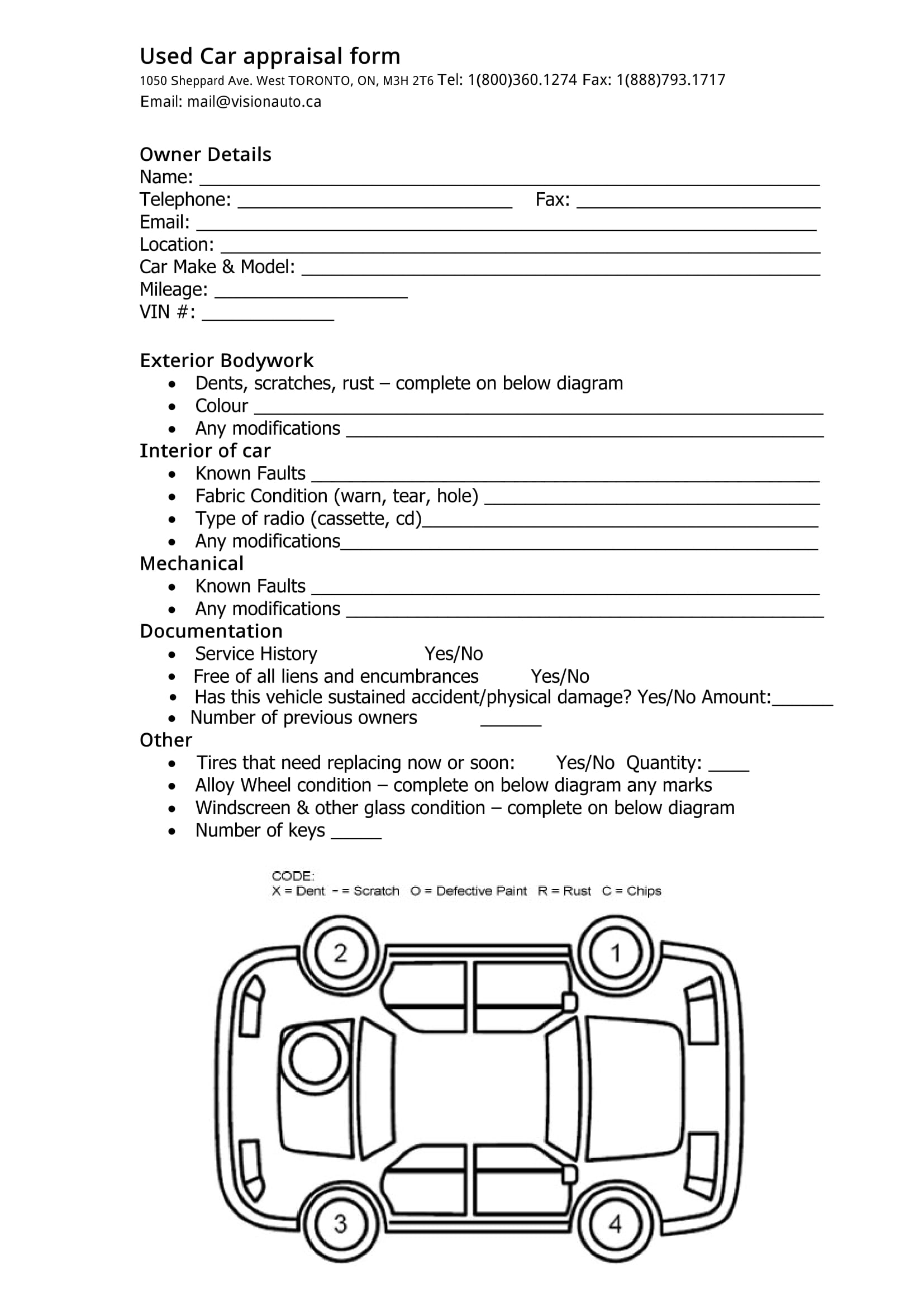 FREE 15+ Business Forms for Car Dealers in PDF
