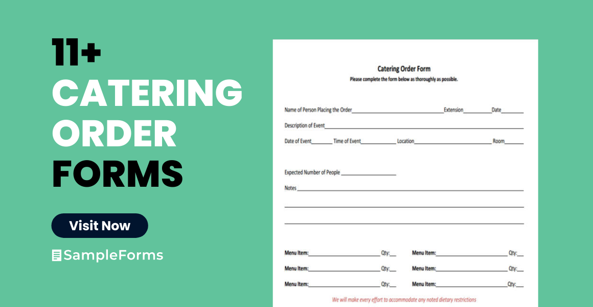 catering order forms