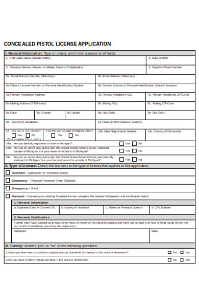 general gun registration form