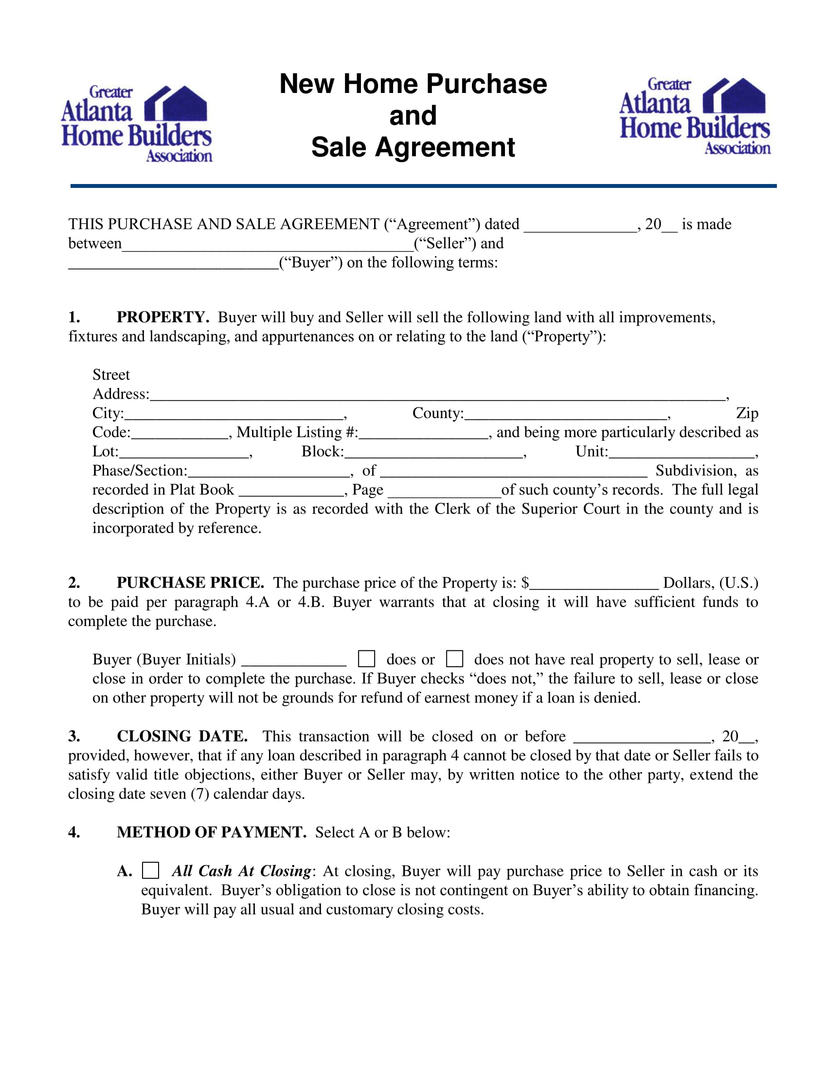 home purchase agreement form 01