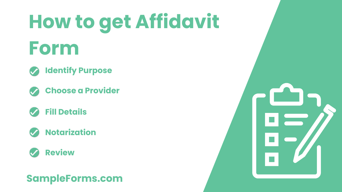 how to get affidavit form