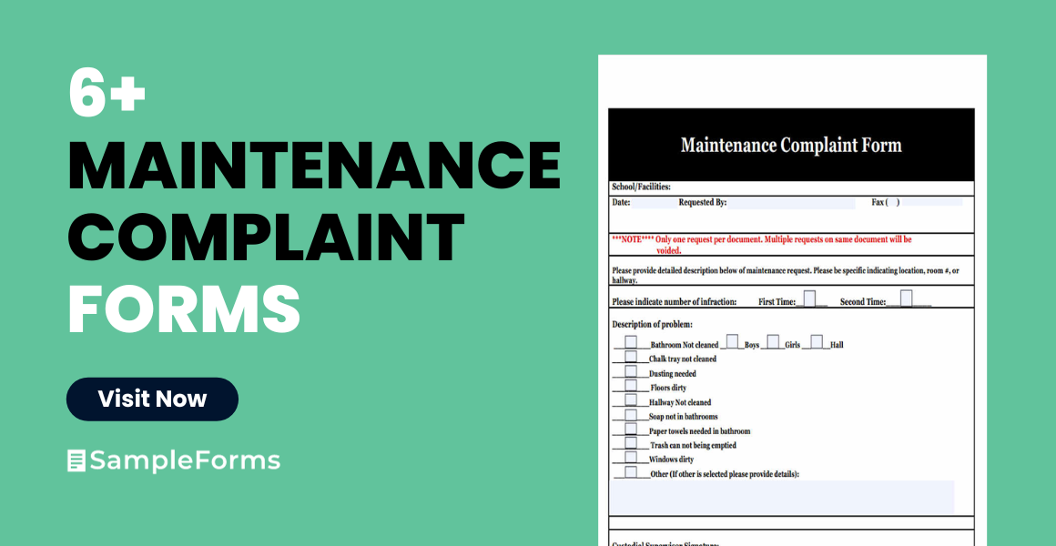 maintenance complaint form