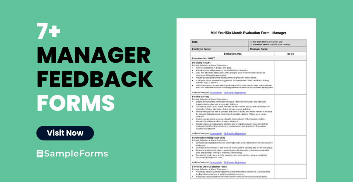 manager feedback form