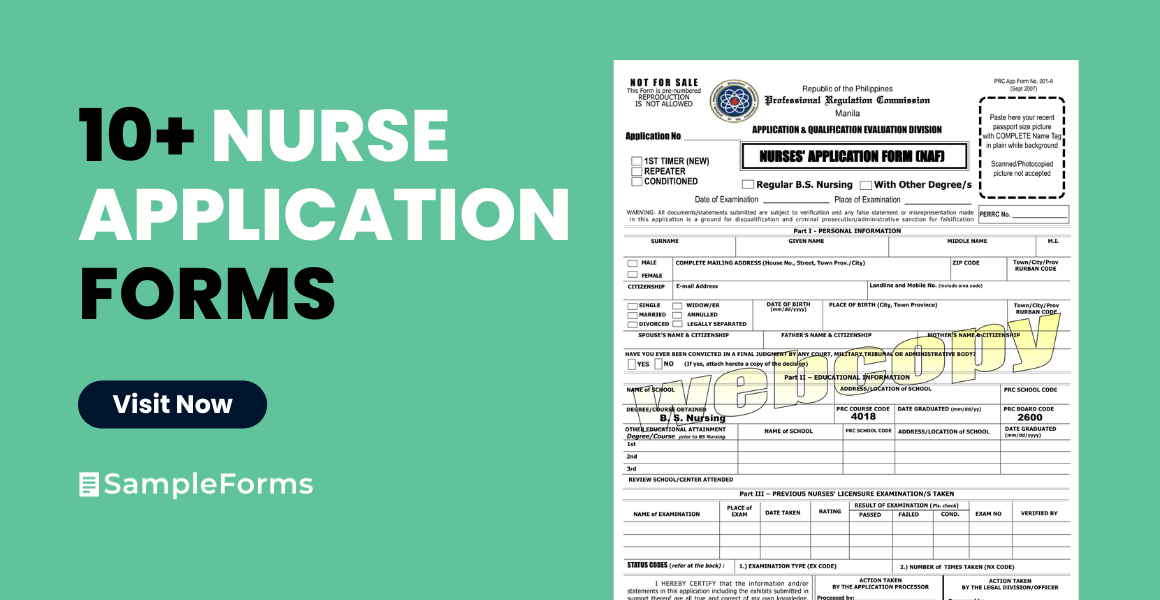nurse application form