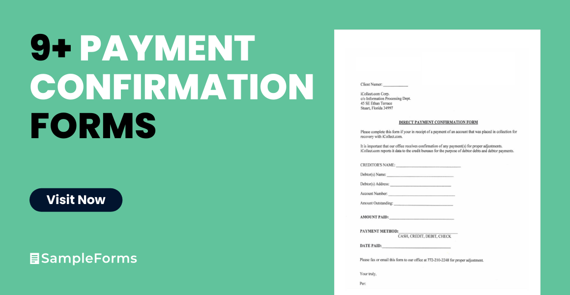 payment confirmation form