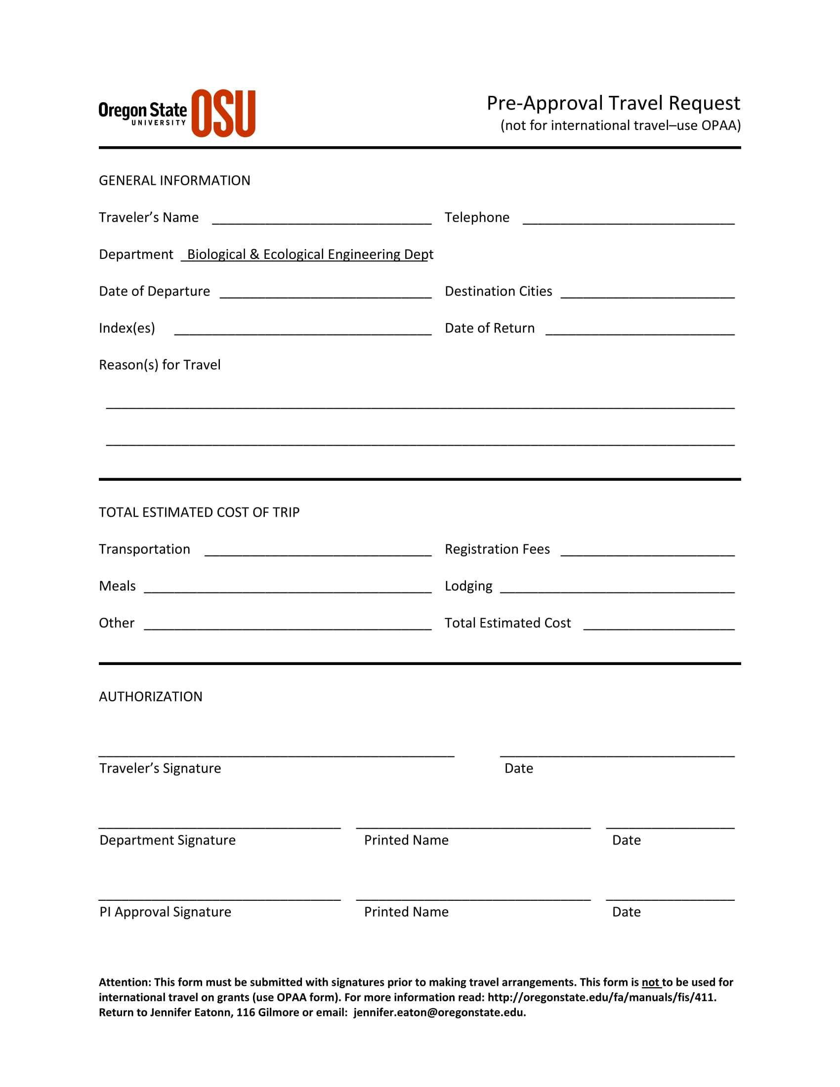 pre approval travel request form 1