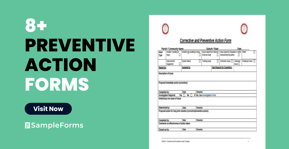 preventive action form