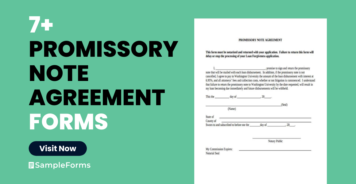 promissory note agreement form