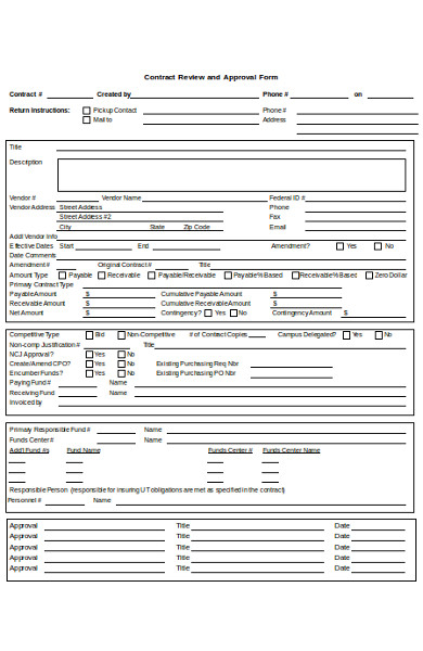 FREE 7+ Contract Review Forms in PDF | Ms Word