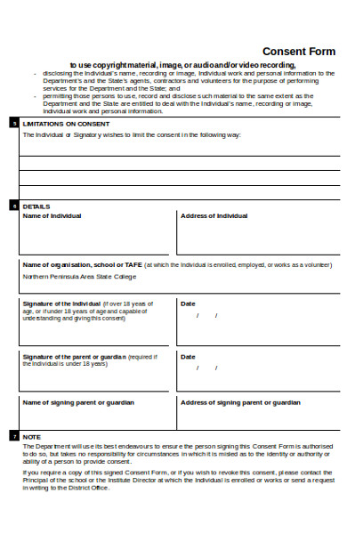 sample media consent form