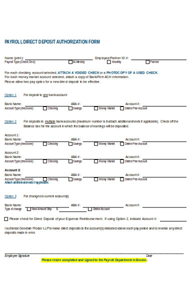 sample payroll action form