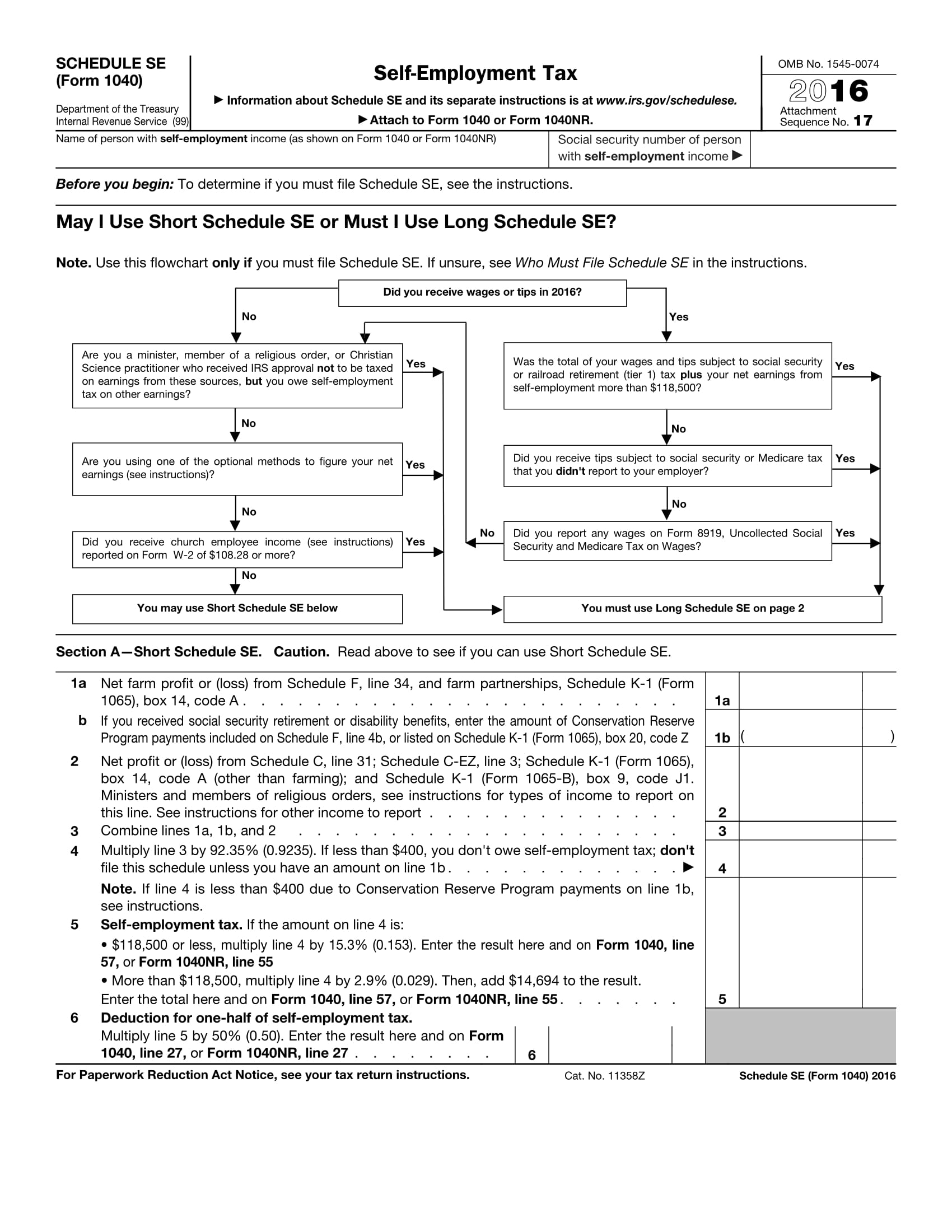 self employed income tax form 1