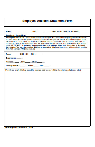 FREE 15+ Employee Statement Forms in PDF | Ms Word