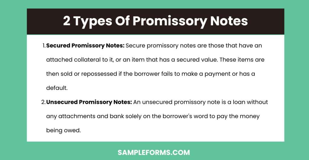 types of promissory notes 1024x530