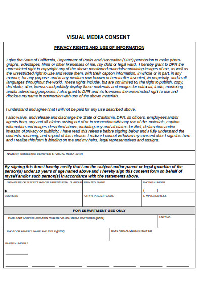 Free 11 Media Consent Forms In Pdf Ms Word Excel 6724