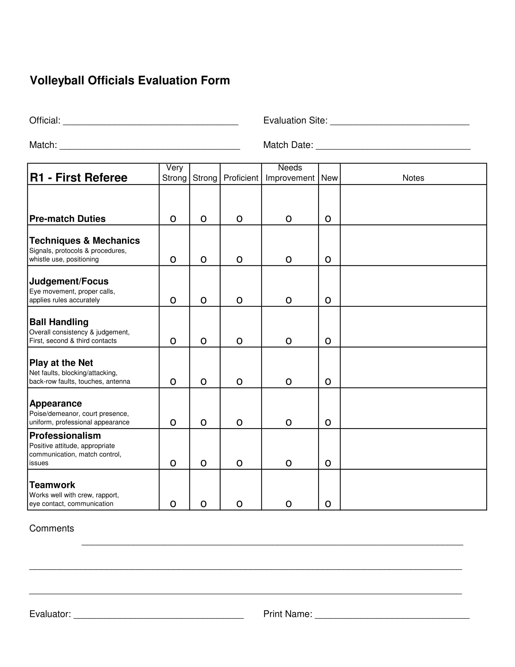 FREE 5+ Varieties of Sports Evaluation Forms in PDF