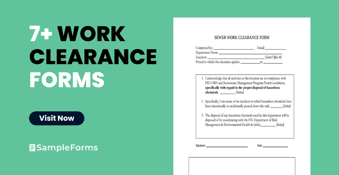 work clearance form