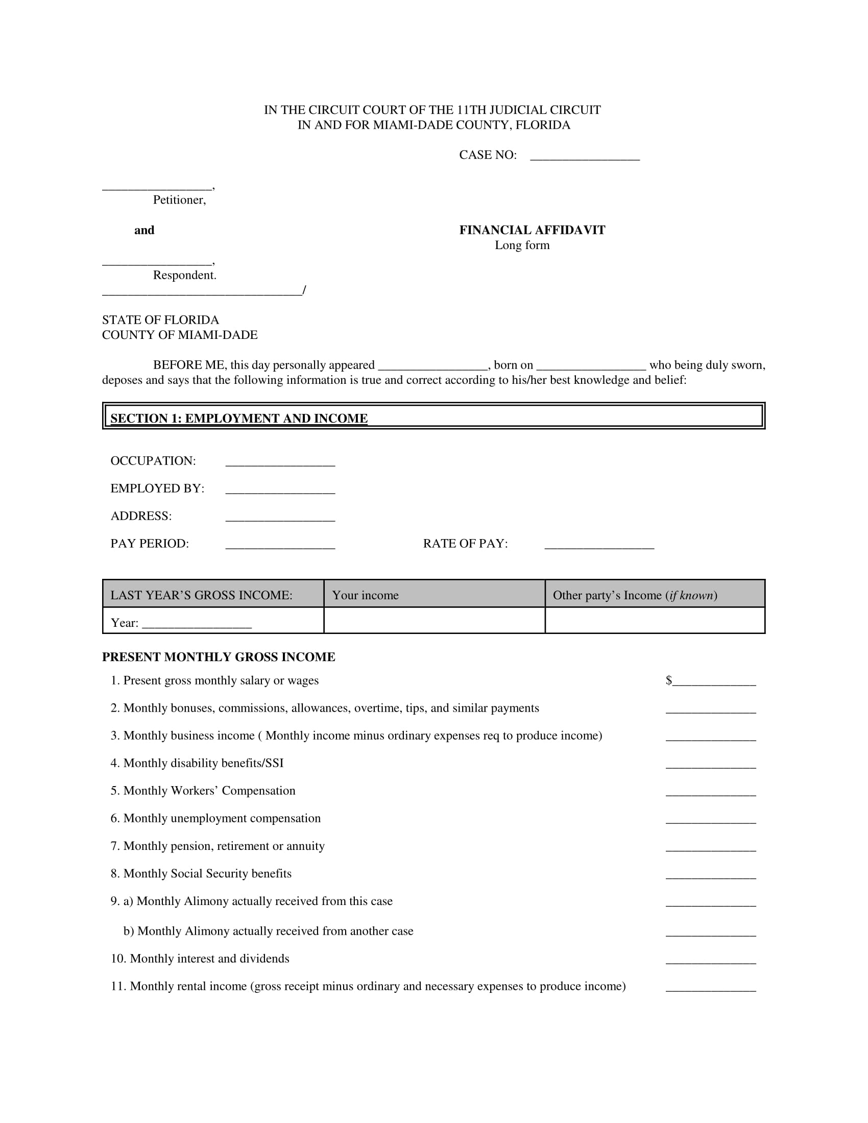 Free 30 Affidavit Forms In Pdf Ms Word Excel 5197