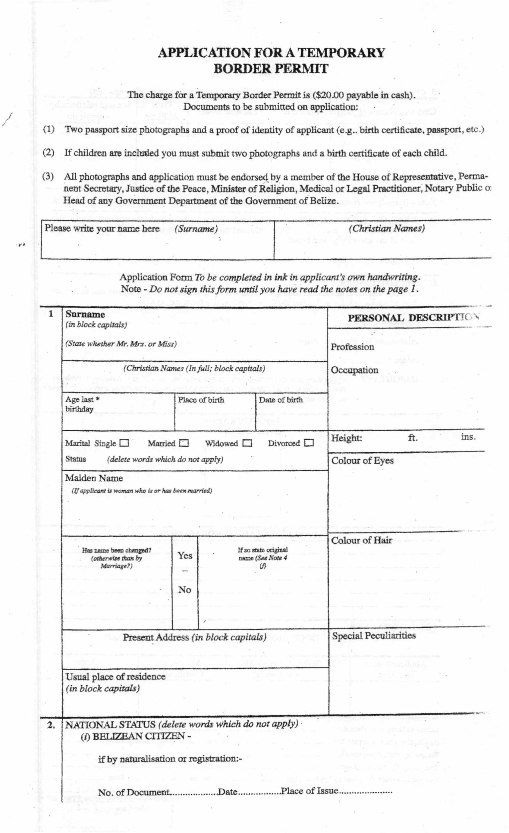 Free 9 Permit Application Forms In Pdf Ms Word Excel 6247