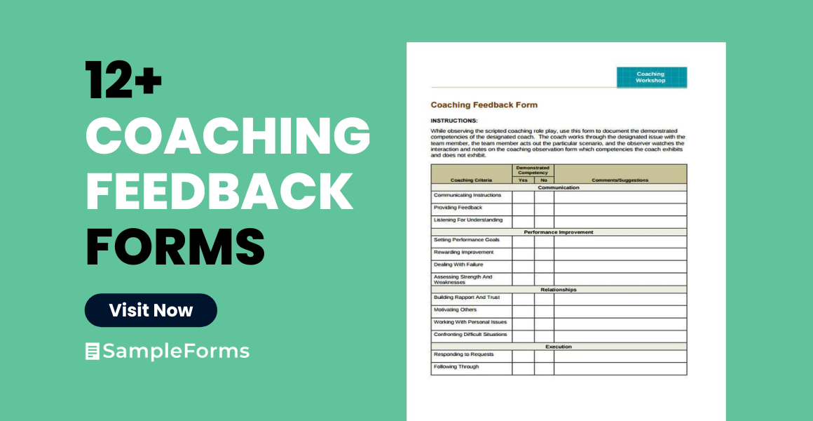 coaching feedback form