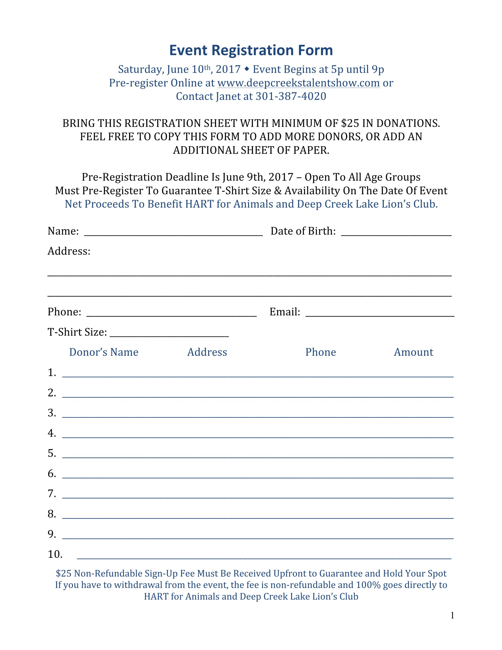 FREE 19+ Event Registration Forms in PDF | MS Word | Excel