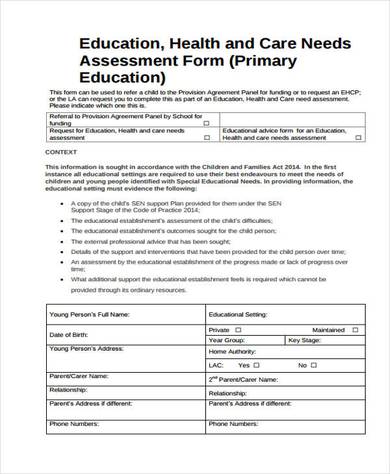 education health needs assessment form1 390