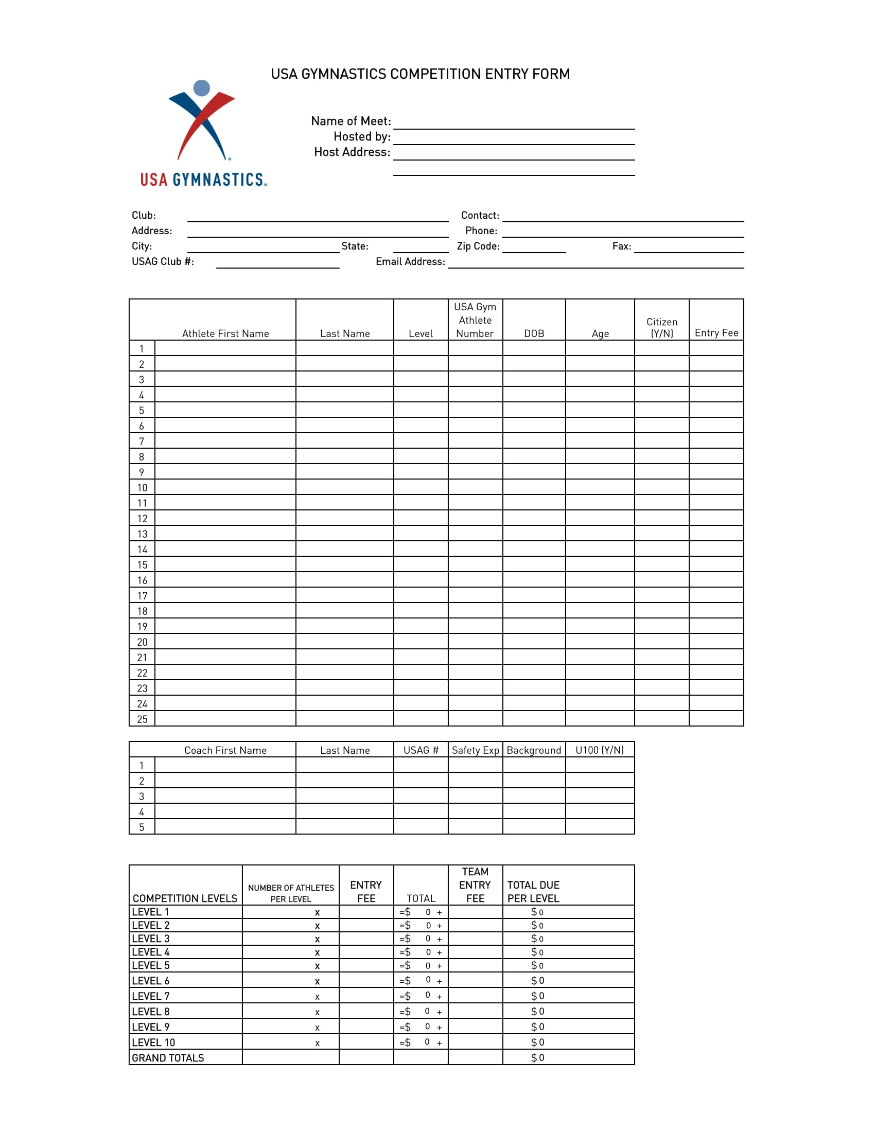 gymnastics competition entry form 1