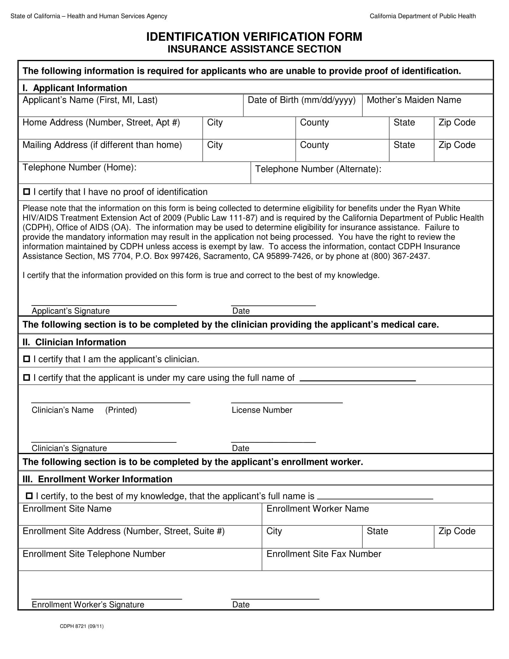 Identification Verification Form Record Log Sheets 7591