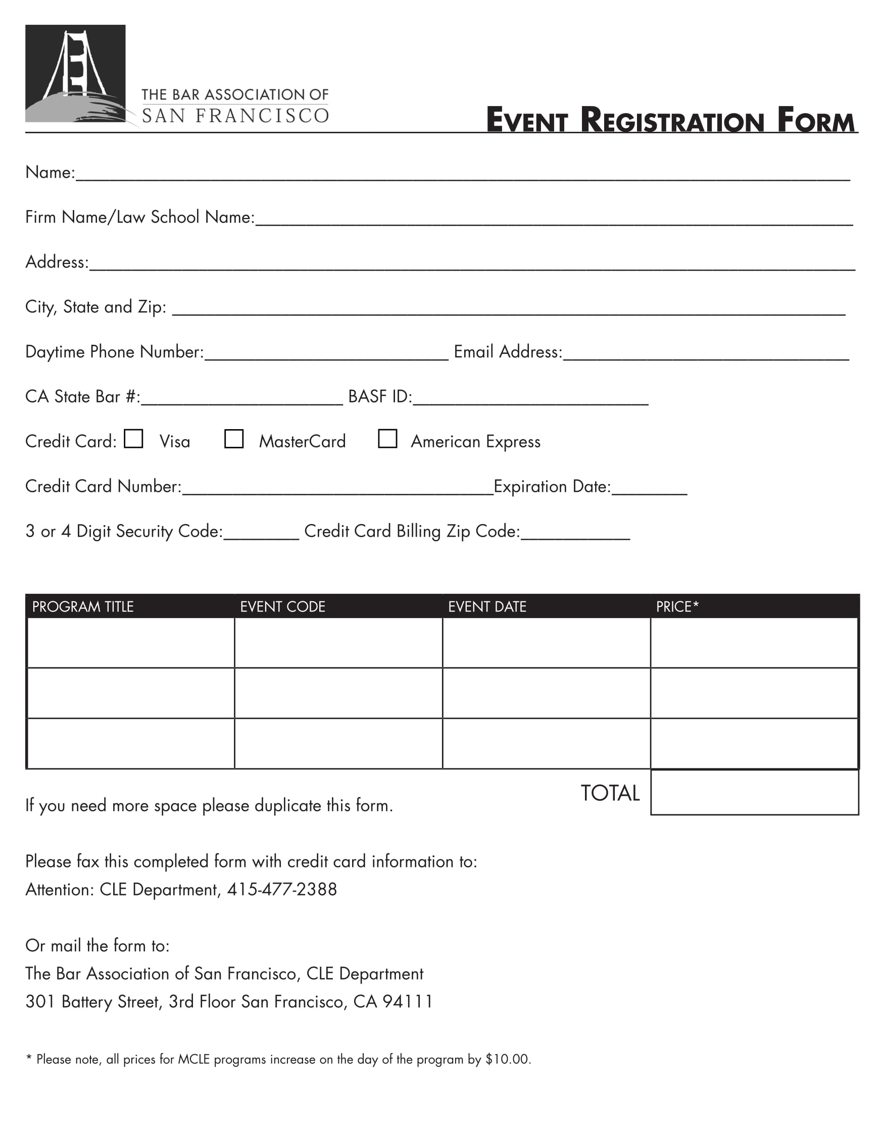 FREE 32 Sample Event Registration Forms In PDF MS Word Excel