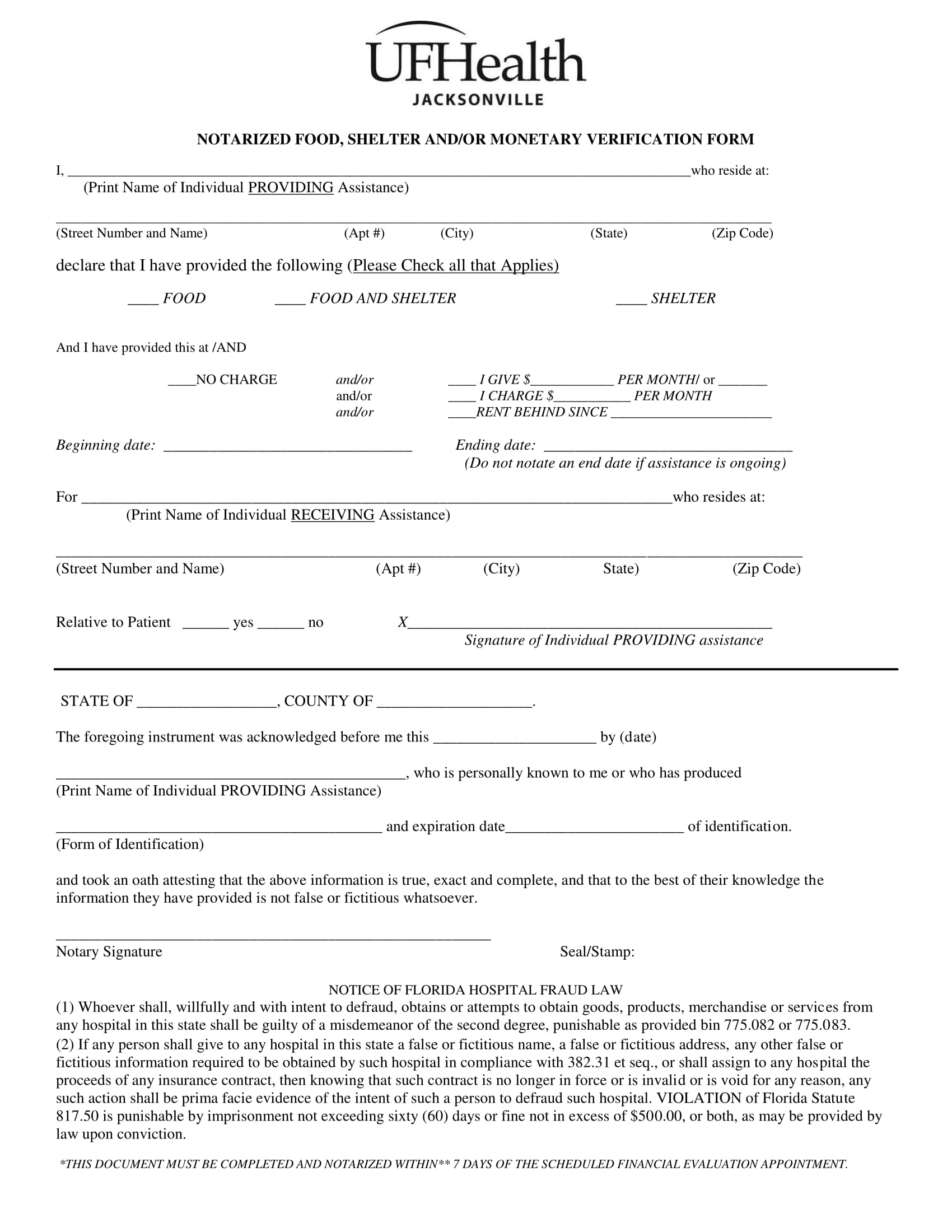 What Is A Shelter Verification Form Types Tips Samples 6387