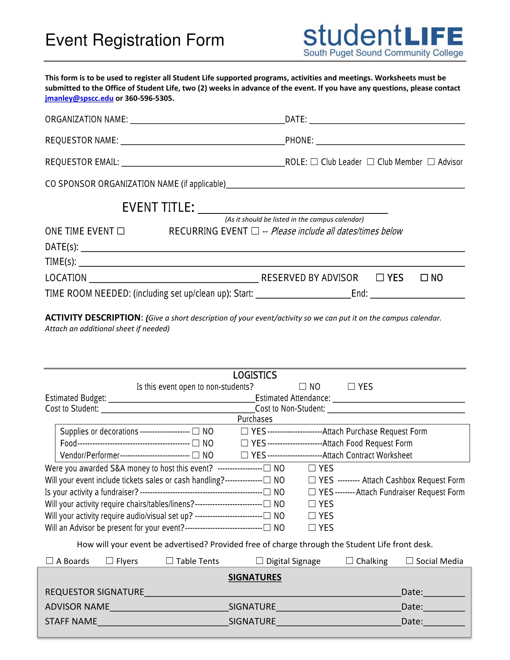 organization event registratio form 1
