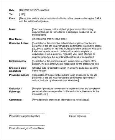 preventive action plan form 390