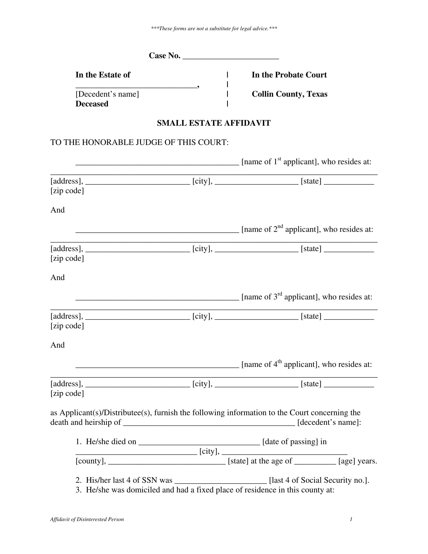probate court small estate affidavit form 03