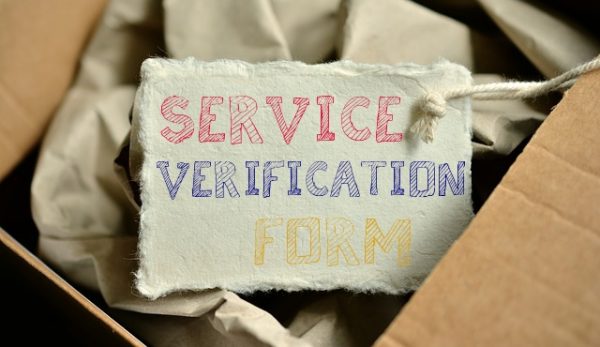 service verification form e