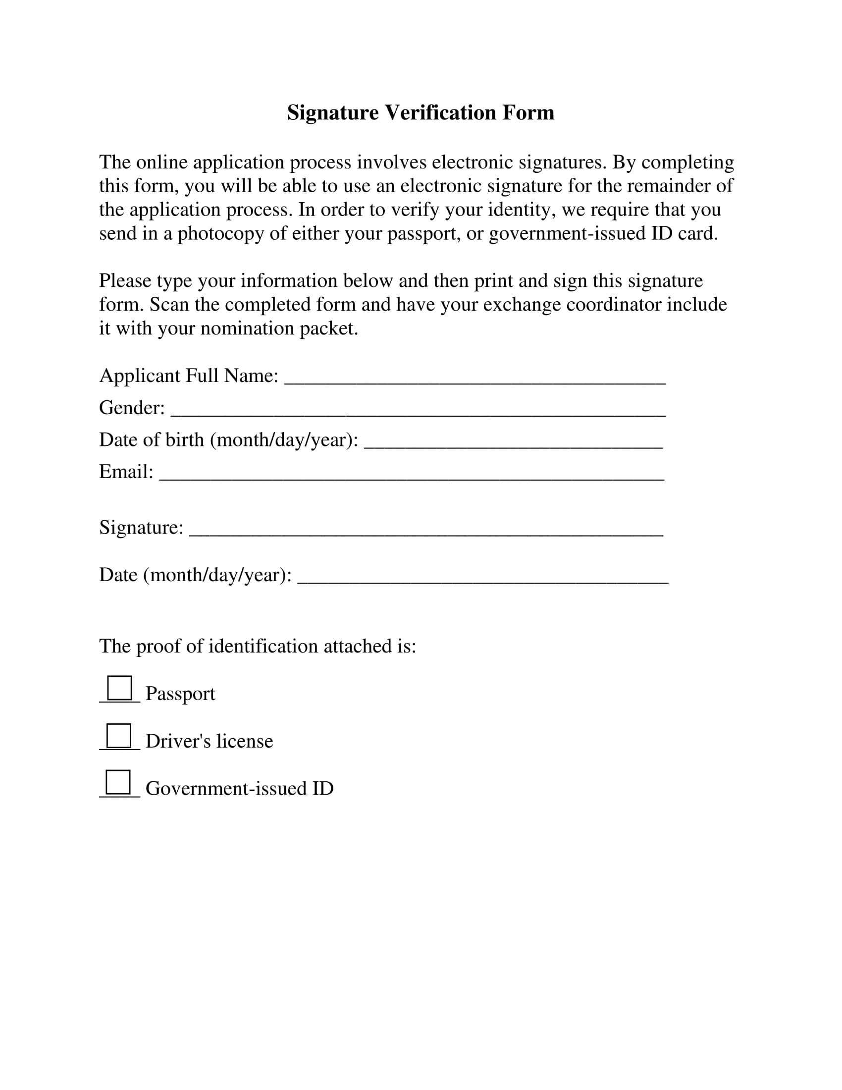 Free 13+ Signature Verification Form Samples, PDF, MS Word, Google Docs,