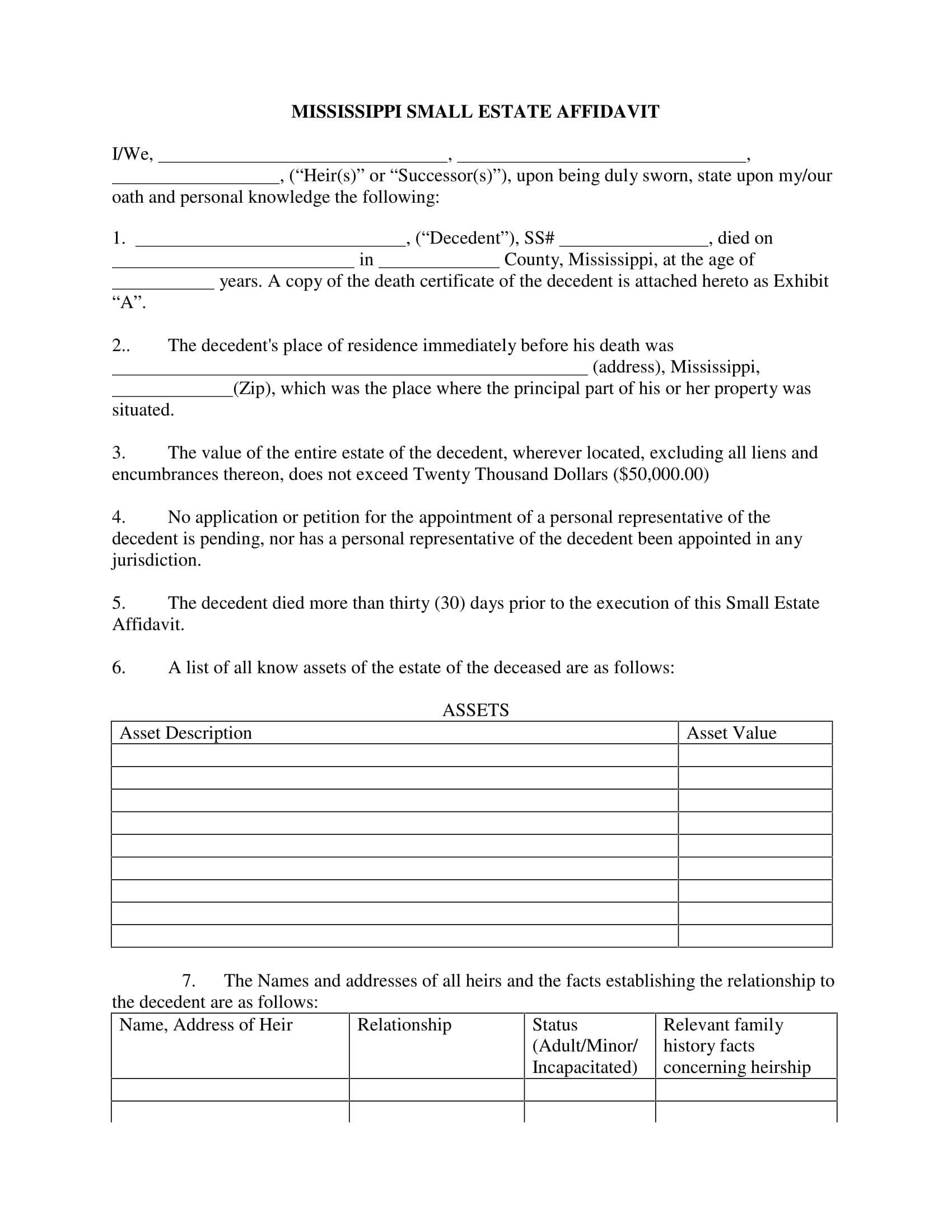 FREE 9 Small Estate Affidavit Forms In PDF