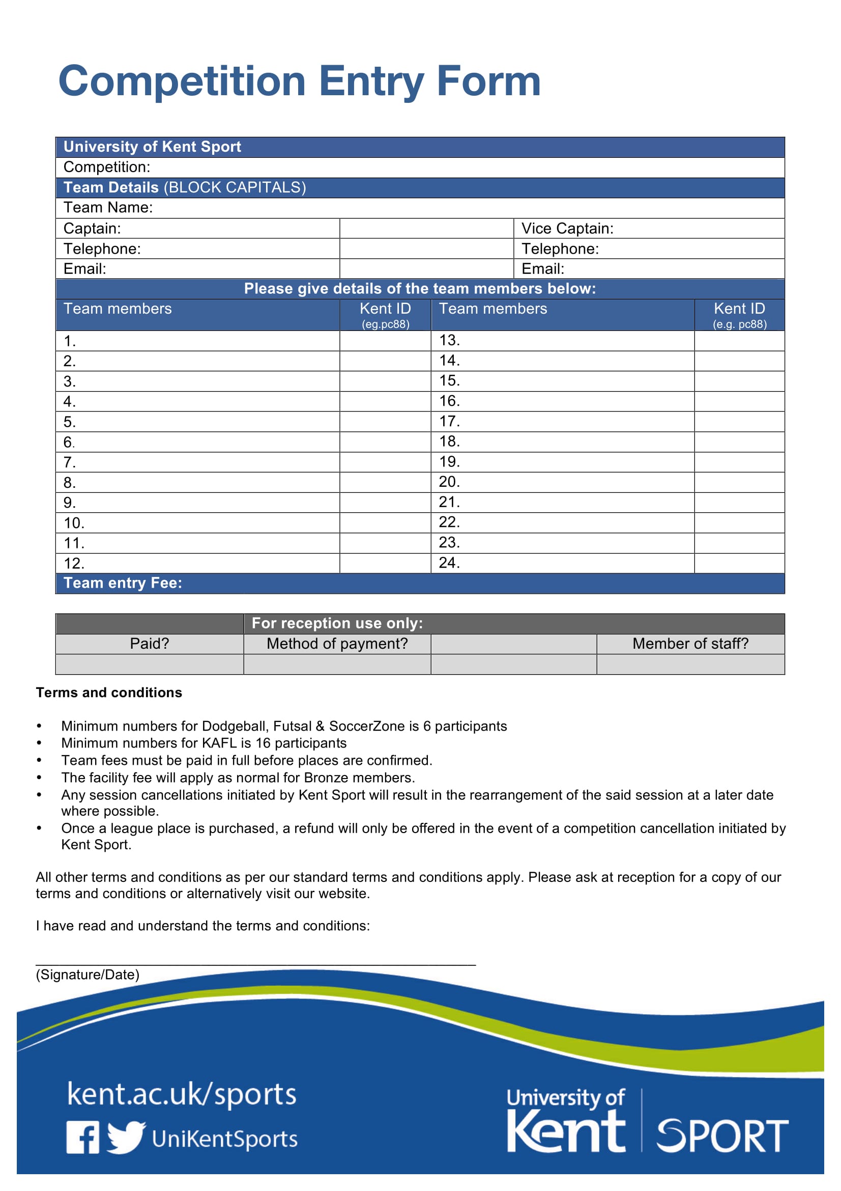 sport competition entry form 1