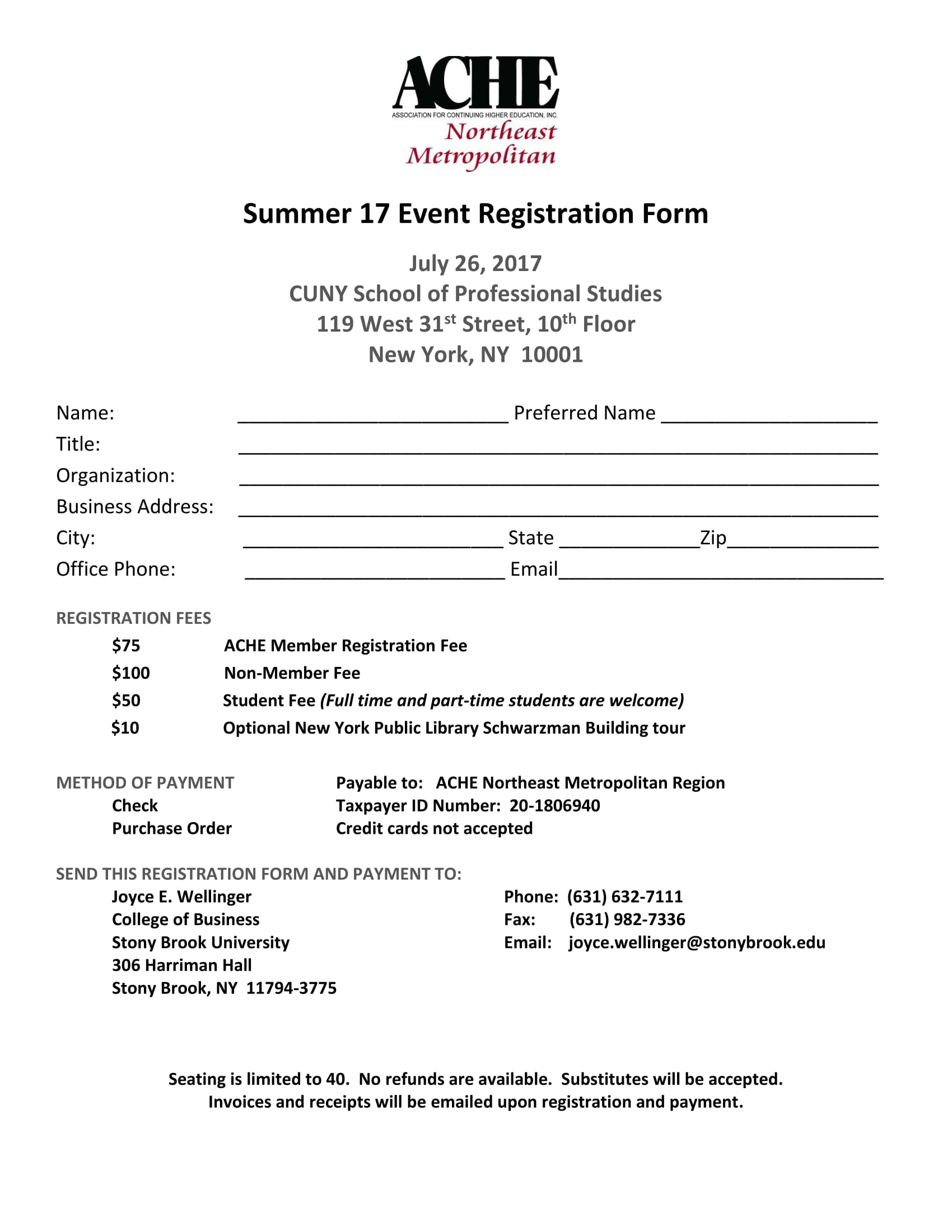 summer event registration form 1