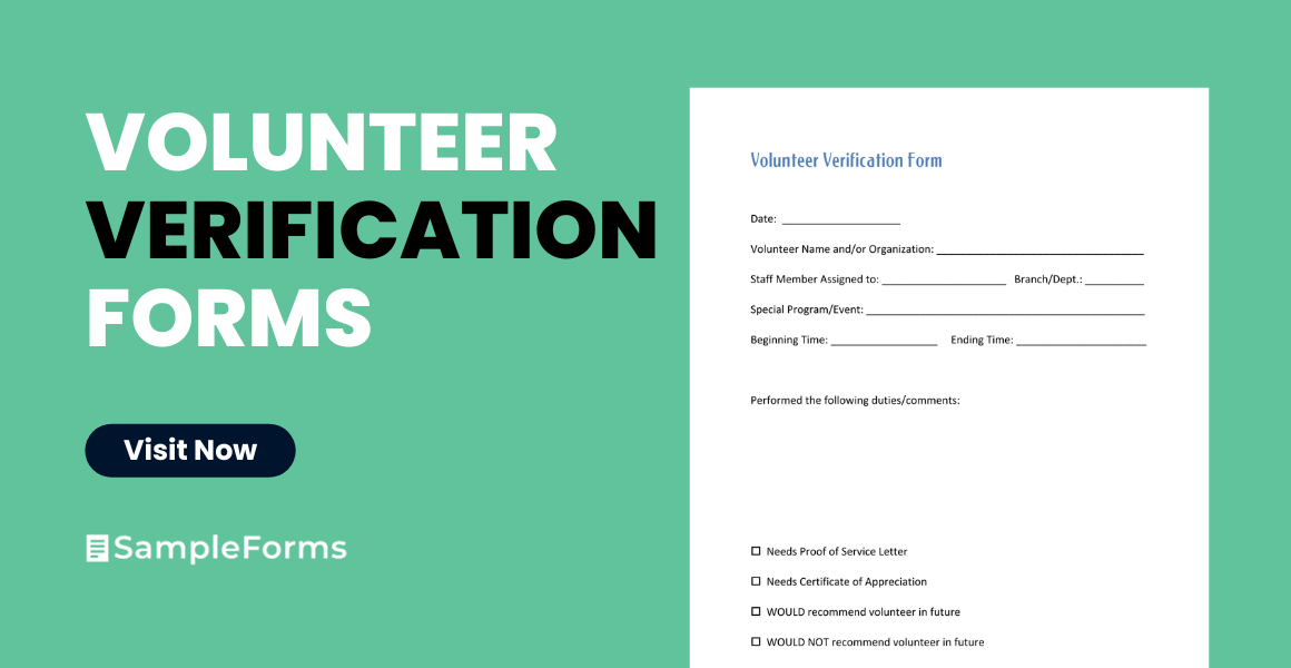 volunteer verification form