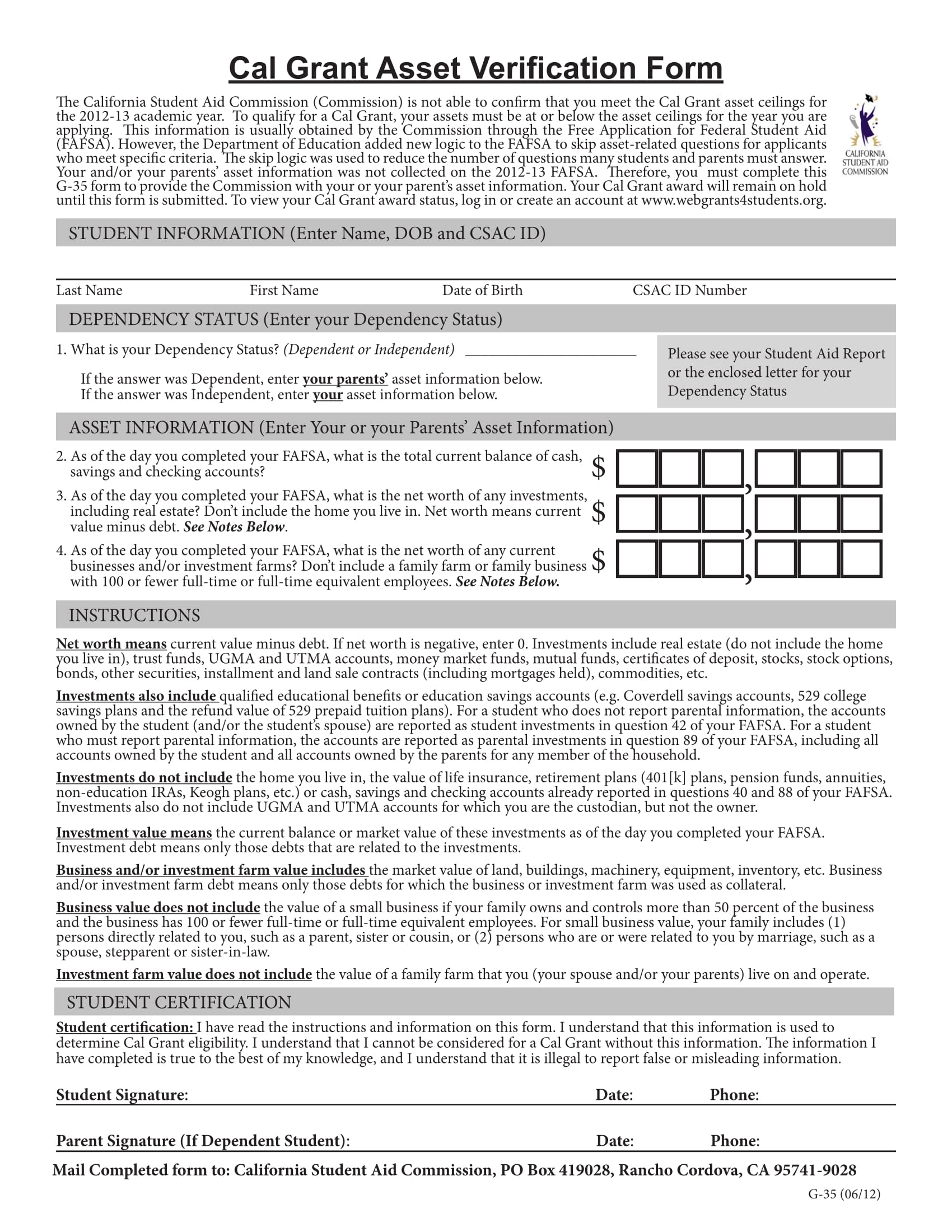 FREE 10+ Asset Verification Forms in PDF MS Word