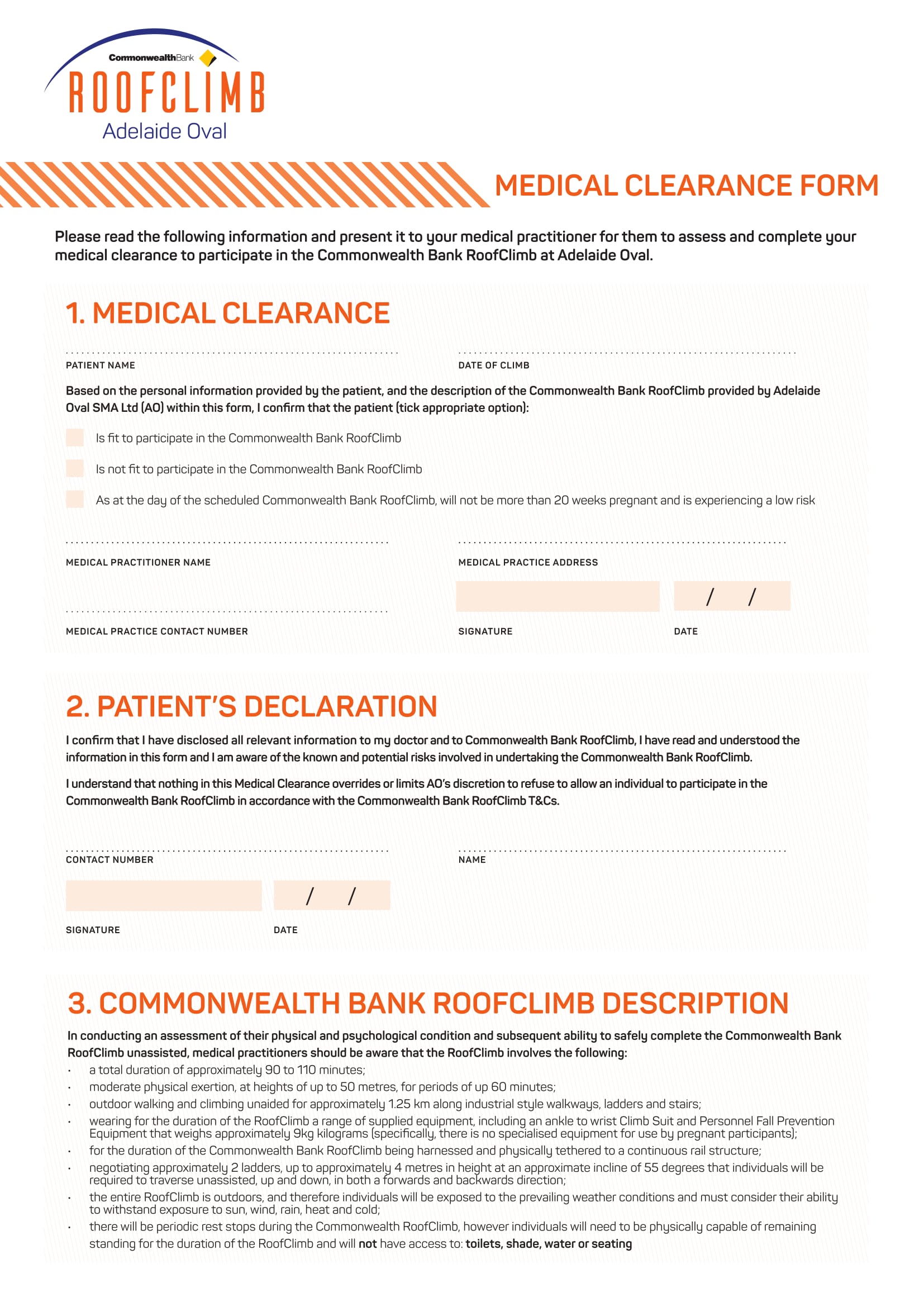adventure participant medical clearance form 1