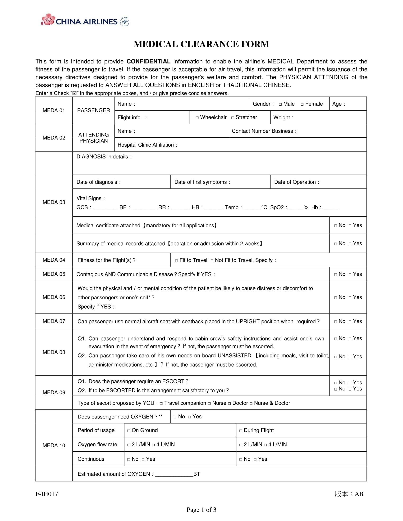 FREE 30 Sample Medical Clearance Forms In PDF MS Word