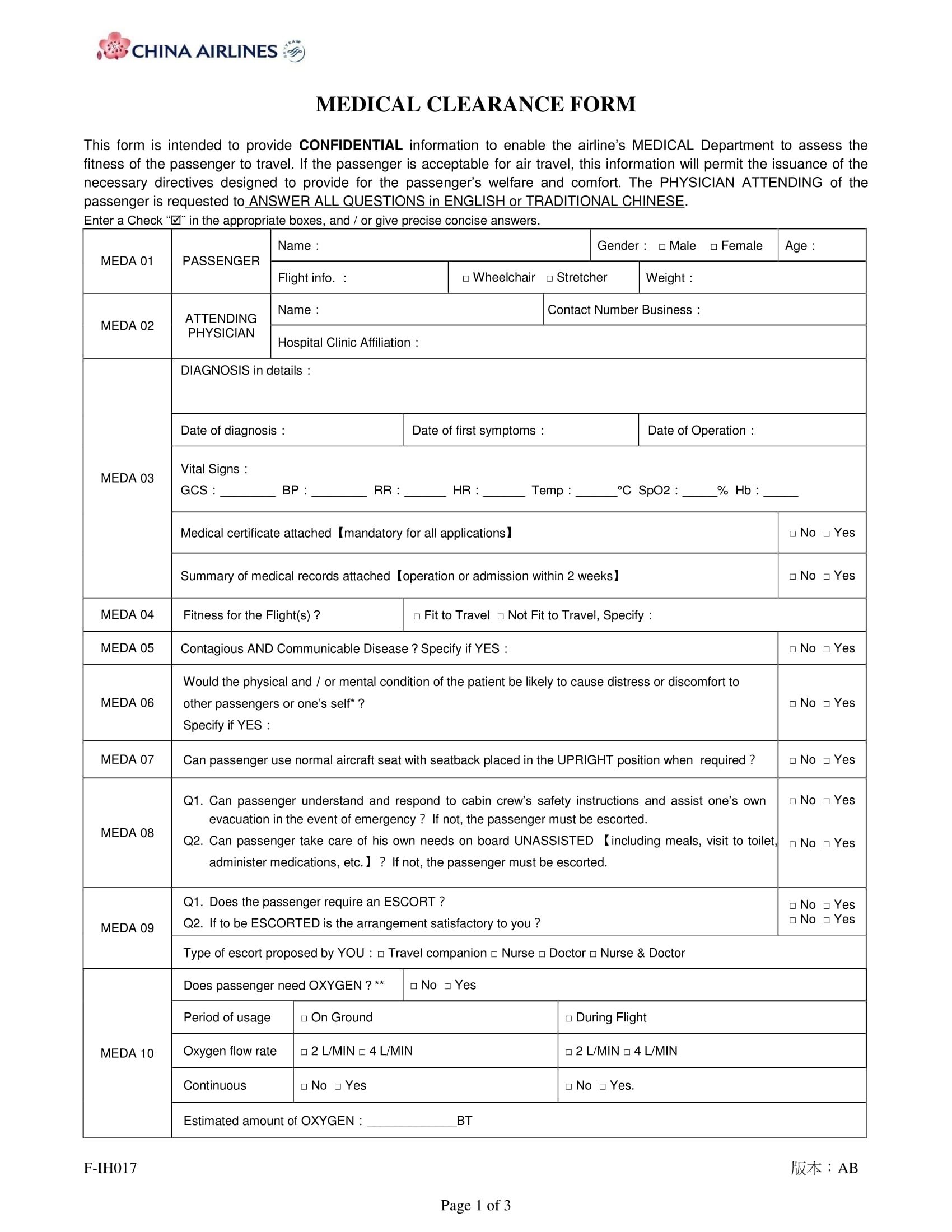 FREE 30+ Sample Medical Clearance Forms in PDF MS Word