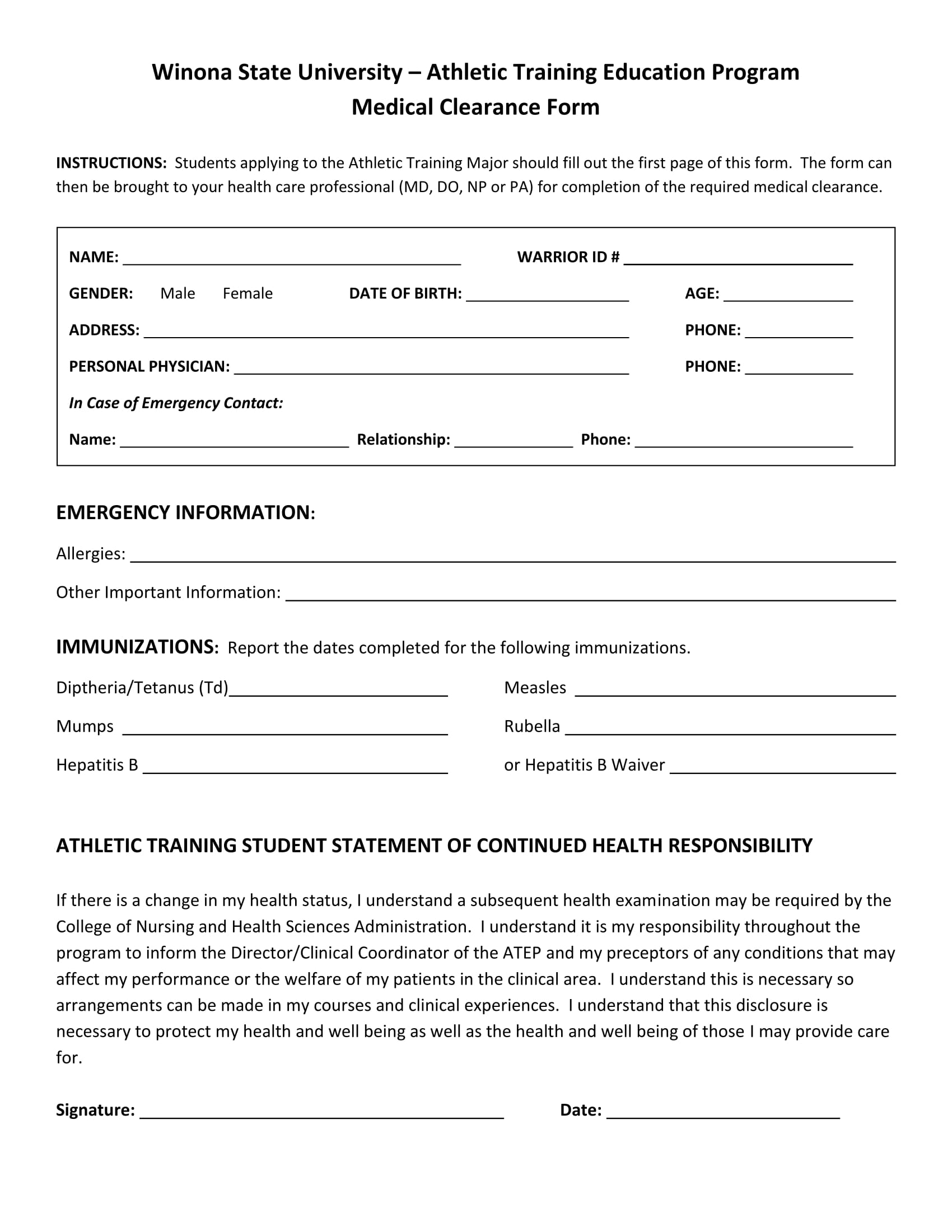 FREE 30+ Sample Medical Clearance Forms in PDF | MS Word