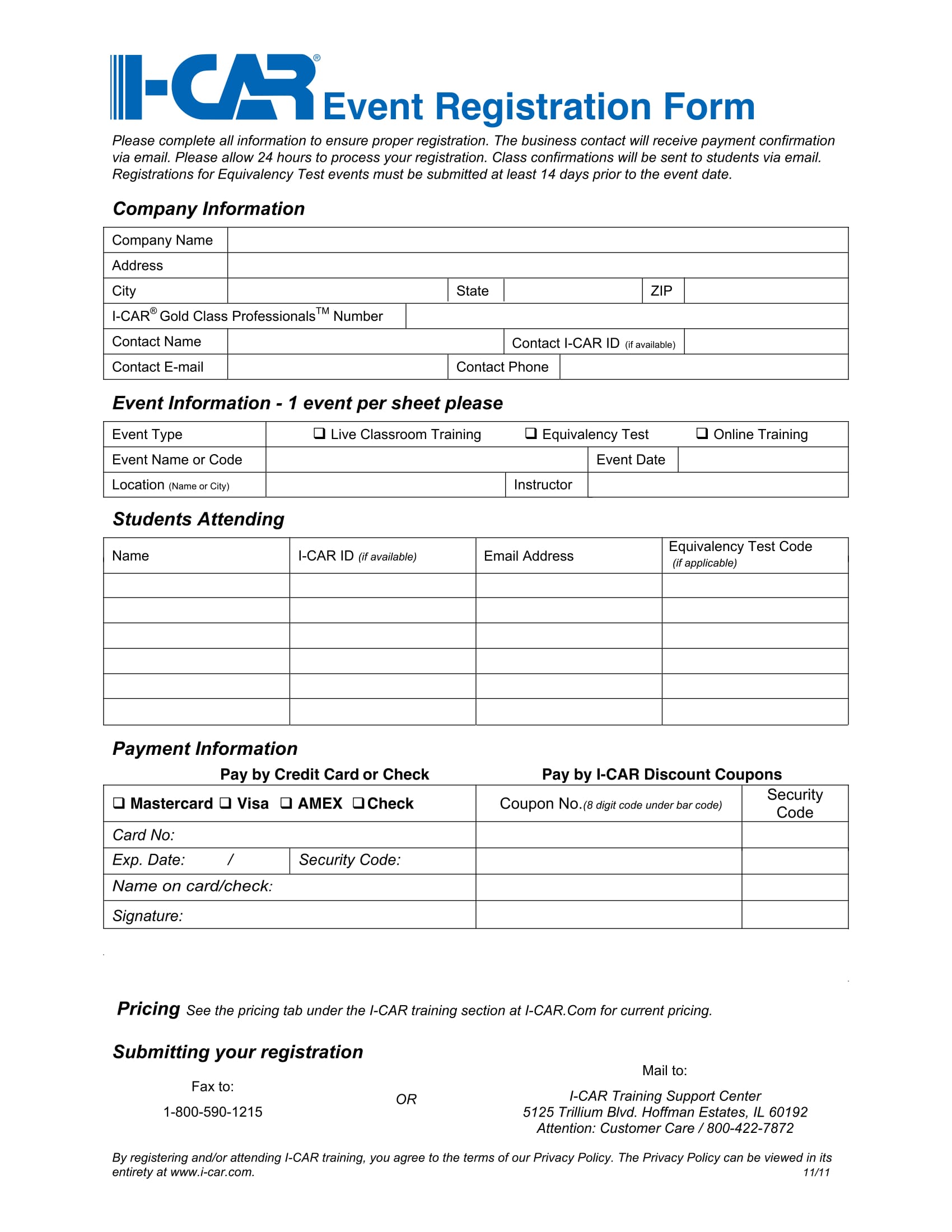 company event registration form 1