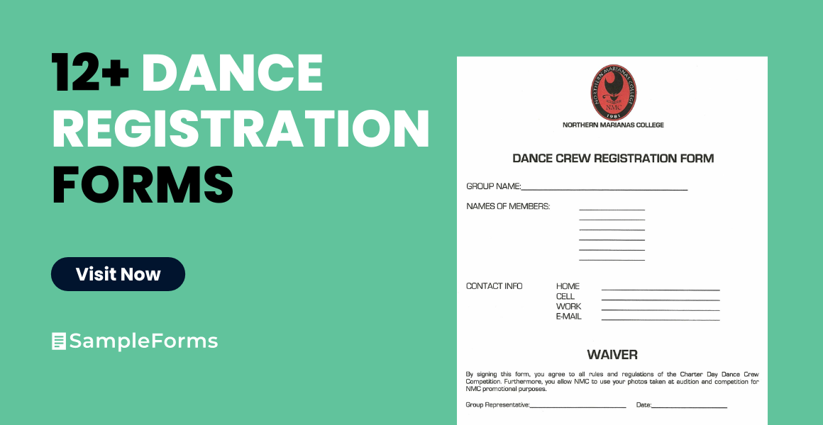 dance registration forms