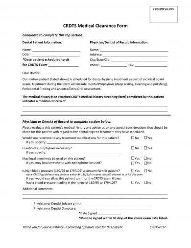 30+ Medical Clearance Forms in PDF - Free PDF Format Download