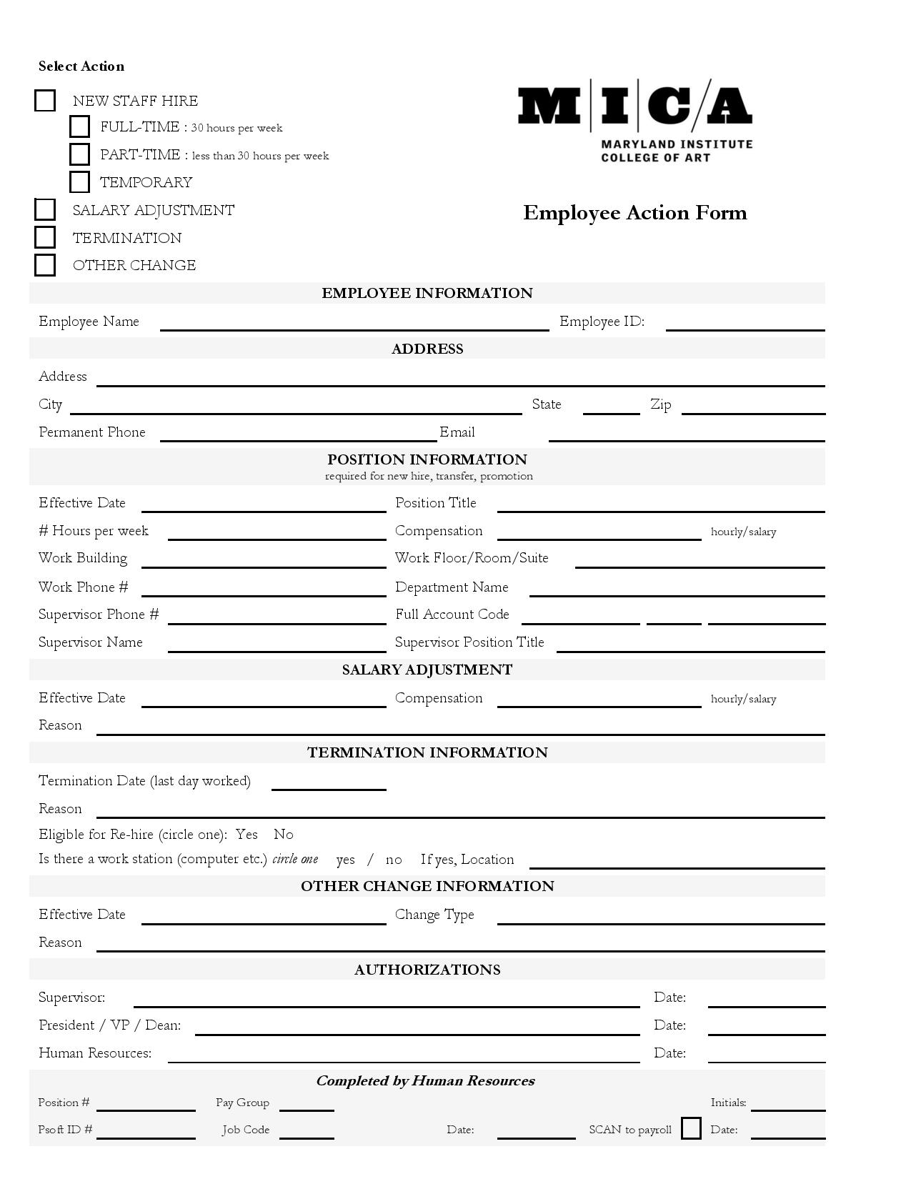 employee action form page 001